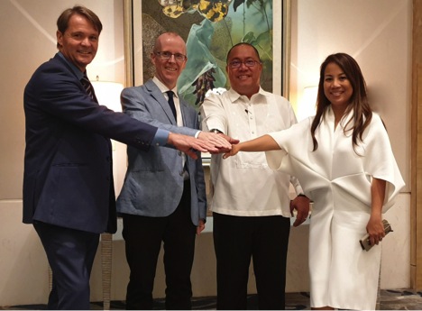 Photo shows: CAM General Manager Neil Gane, Asia Video Industry Association CEO Louis Boswell, Optical Media Board Chairman and CEO Atty. Anselmo Adriano and Globe VP for Content Portfolio & Partner Management Jill Go join forces against ISDs