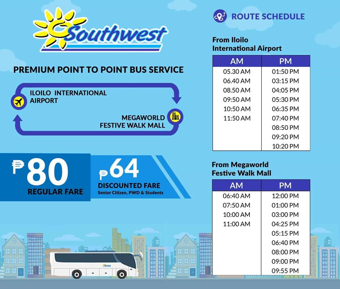 P2P Bus Routes from Iloilo Business Park to Iloilo Airport, Kalibo